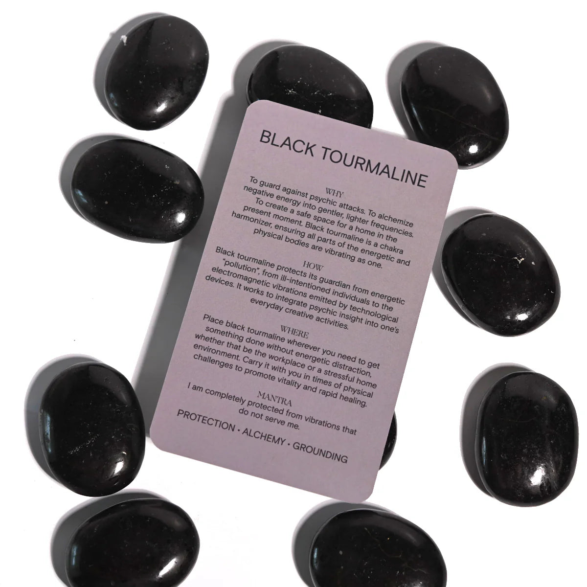 Black tourmaline Palm Stone