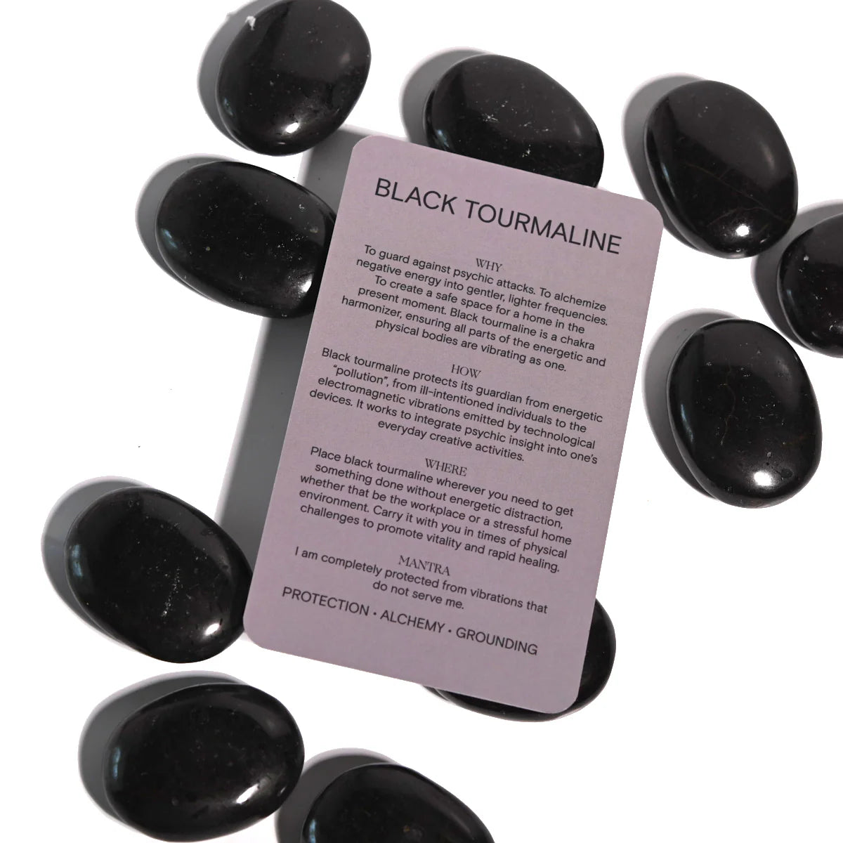 Black tourmaline Palm Stone